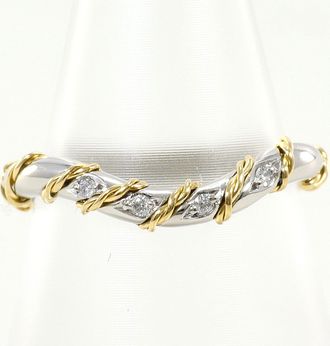 C&A Platinum Yellow Gold Yellow Gold (18K) Platinum 900 Band Ring (Pre-Owned)