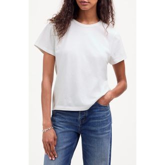 Madewell Perfect Crewneck T-Shirt in Eyelet White at Nordstrom, Size Xx-Large