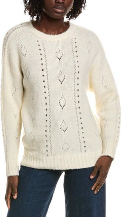 Officine G&eacute;n&eacute;rale Officine Generale Violette Perforated Wool & Alpaca-Blend Pullover