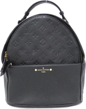 Louis Vuitton Black Leather Backpack (Pre-Owned)