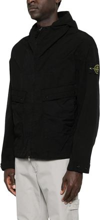 Stone Island Hooded Jacket - Heren - Zomerjassen - Zwart - M - Jassen