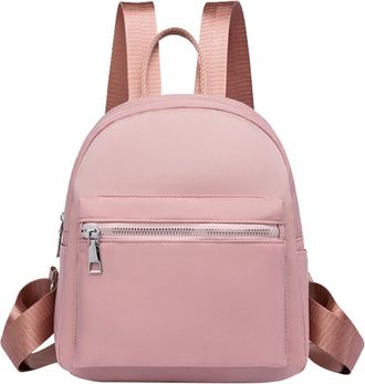 Kesyoo Oxford Cloth Backpack for Women Mini Size Pink, Wear-resistant Casual School Backpack, Multipurpose Bag for Travel, Shopping and Daily Use