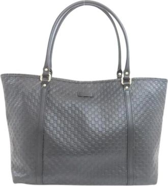 Gucci Pre-owned Vintage Tote Bag - Dames - Vintage Shopper - Zwart - ONE Size - Leer - Vintage