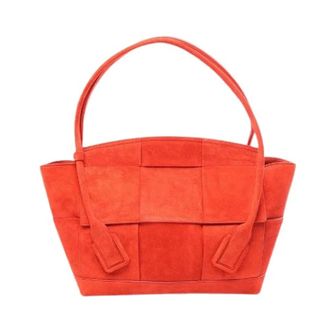Bottega Veneta Pre-owned Arco Su&egrave;de Shopper - Dames - Pre-owned - Rood - Maat: ONE Size Su&egrave;de