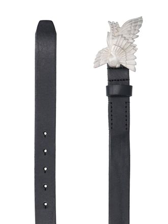 Our Legacy Unisex Belts Black Cow Leather