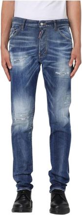 Dsquared2 Coole Distressed Skater Jeans - Heren - Slim Fit Jeans - Blauw - M - Katoen - Jeans