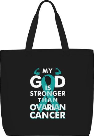 Generic Women Handbag Ovarian Cancer Awareness Women Beach Bag Retro Reusable Crossbody Bags, For Holiday, Daily, School, Gym, Wedding