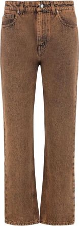 Moorer Straight Jeans met Achterlogo Label - Dames - Regular Fit Jeans - Oranje - W30 - Katoen - Jeans
