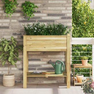 vidaXL Vidaxl - Supporto per piante con lo scaffale Marrone 85 x 46 x 94 cm