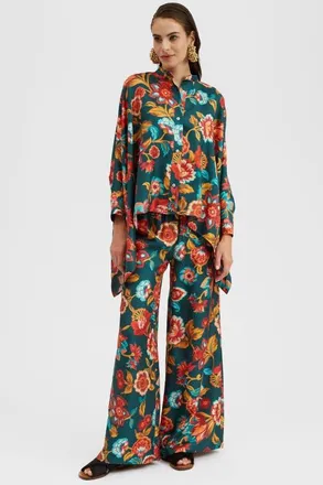 La DoubleJ Foulard Shirt Hottie Emerald at Nordstrom, Size Xx-Small