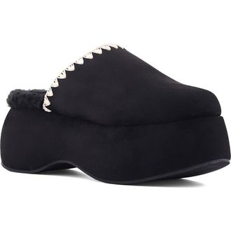Shushop Larissa Whipstitch Platform Mule in Black at Nordstrom Rack, Size 10