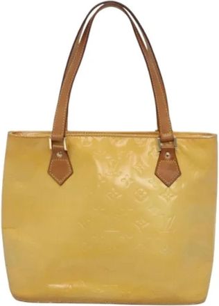 Louis Vuitton Tweedehands leren Louis Vuitton tassen - Dames - Vintage Shopper - Geel - ONE Size - Leer - Vintage