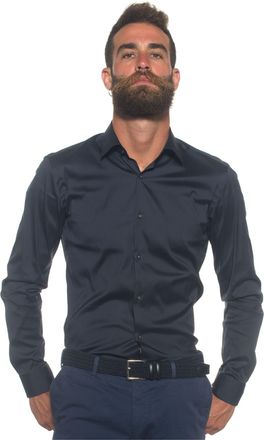 BOSS Camicia classica da uomo Isko Blu BOSS Uomo