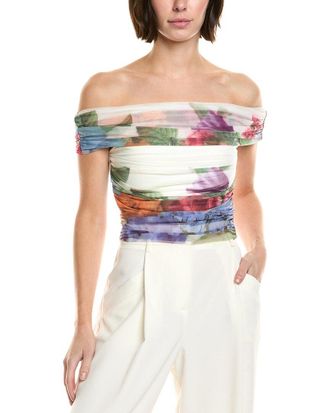 Alice & Olivia Alice + Olivia Isadola Folded Off The Shoulder Top