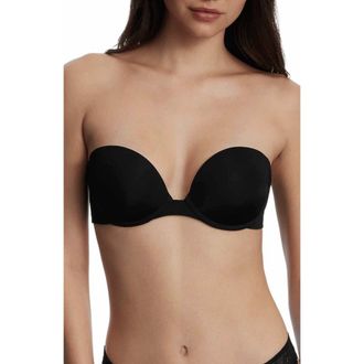 Skarlett Blue Breathless Strapless Plunge Push-Up Bra in Black at Nordstrom, Size 32Ddd