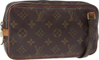 Louis Vuitton Pre-owned Clutches, female, Brown, Size: ONE SIZE Pre-owned Canvas Clutch