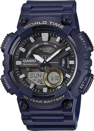 Casio Mens Analog-Digital Sport Watch with Blue Dial - AEQ-110W-2AV
