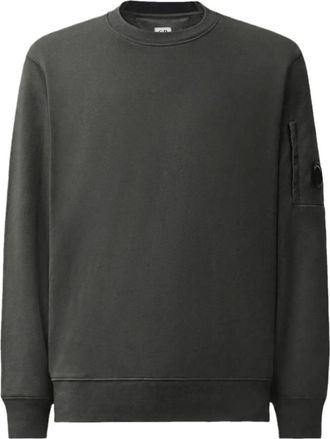 C.P. Company C.p. Company - Diagonal Raised Lens Sweatshirt - Heren - Sweatshirts & Hoodies - Grijs - Maat: L Katoen