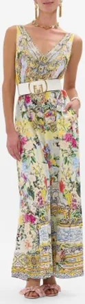 Camilla V Neck Flared Jumpsuit Flor Fantastica at Nordstrom, Size X-Small