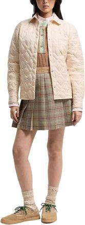 Moncler Checked Pleated Mini Skirt - Beige