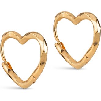 Enamel Copenhagen Organic Heart Small Hoops in Gold at Nordstrom