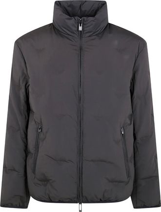 Emporio Armani zip-up padded jacket - Black