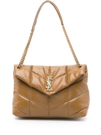 Saint Laurent medium Puffer leather shoulder bag - Brown