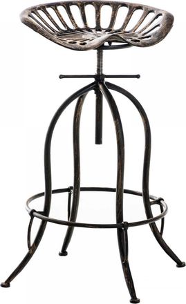 Clp Taburete de bar industrial regulable en Metal Bronce