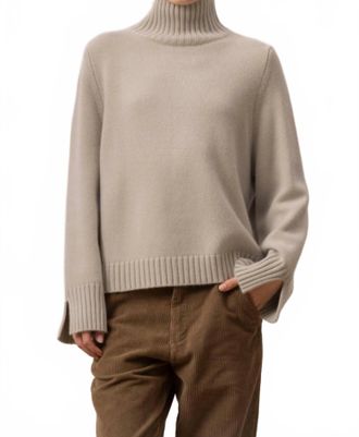 Allude Cashmere Turtleneck Sweater In Pine Tree