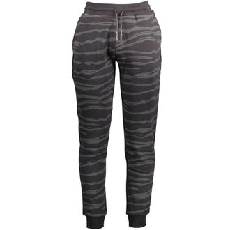 Cavalli Mens Tiger Stripe Lounge Pants - Dark Grey Cotton - Size X-Large