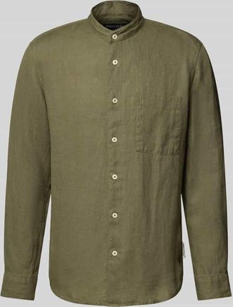 Marc O'Polo Regular Fit Freizeithemd aus reinem Leinen in Oliv, Größe XXL
