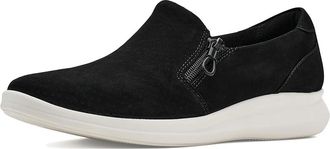 Clarks Lynell Sky Womens Flat Shoes Black Nubuck : 9.5 B - Medium, Synthetic