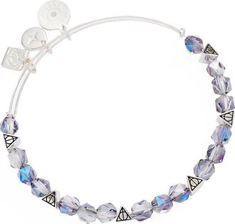 Alex and Ani Harry Potter Deathly Hallows Beaded Bangle Bracelet in Silver at Nordstrom, Size Small/medium