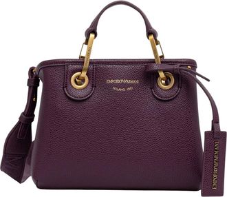 Emporio Armani Mini Crossbody Tas - Dames - Handtassen - Paars - ONE Size - Leer - Tassen