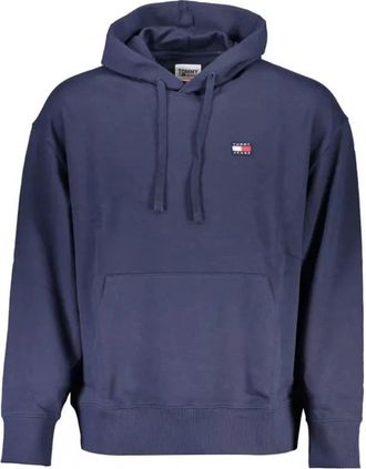 Tommy Hilfiger Blauwe Katoenen Sweater met Capuchon - Heren - Hoodies - Blauw - S - Katoen - Hoodies & sweatvesten