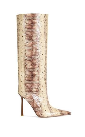 Azalea Wang Madeye Stiletto Boot in Nude Multi at Nordstrom, Size 6.5