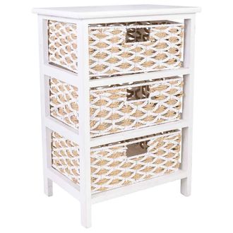 Wanderlust Deco Cajonera De Madera Blanca 40x29x58 Cm