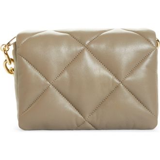 Stand Studio Mini Brynn Quilted Lambskin Leather Shoulder Bag in Sandstone Beige W G0Ld Chain at Nordstrom