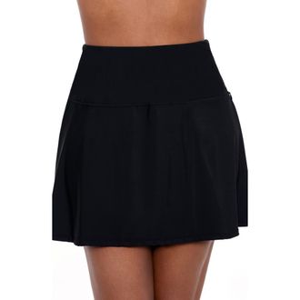Miraclesuit Fit & Flare Skirted Bikini Bottoms in Black at Nordstrom, Size 10
