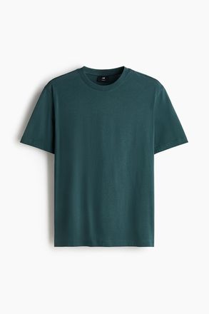 H&M T-Shirt in Regular Fit - Dunkles Blaugr&uuml;n