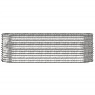 Berkfield Home Garden Raised Bed Powder-coated Steel 224x80x68 cm Silver | Size: 224 x 80 x 68 cm