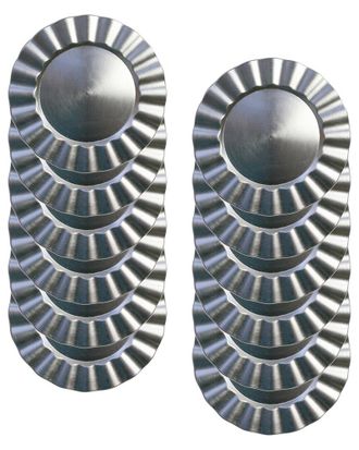 American Atelier Dnu American Atelier Set Of 12 Round Ruffled Charger Plates