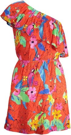 Desigual One-Shoulder Korte Jurk - Dames - Korte kleedjes - Rood - L - Kleedjes