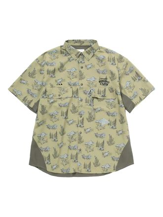 And Wander printed shirt - men - Polyester - M - Green
