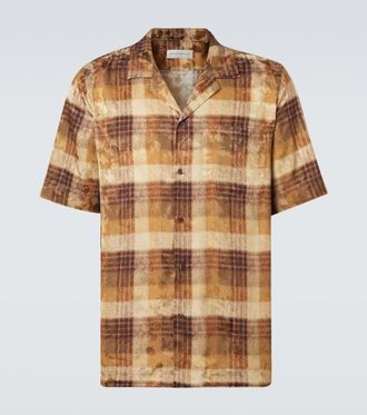 Dries Van Noten Camicia bowling in jacquard a quadri