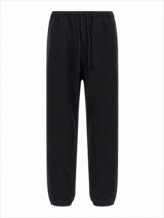 Yohji Yamamoto Relaxed Fit Black Jogging Pants With Drawstring Waist