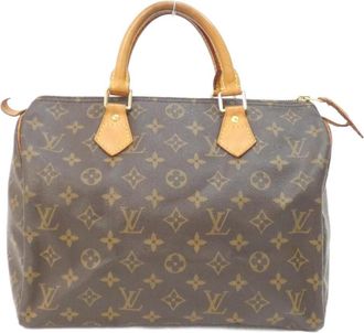 Louis Vuitton Monogram Marron Coated Canvas Boston Bag (Pre-Owned)