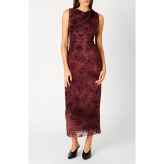 Nia Reese Sleeveless Maxi Dress in Berry at Nordstrom, Size X-Small