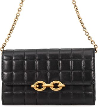Saint Laurent Black Leather Chain/Shoulder Wallet (Pre-Owned)