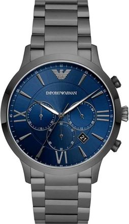 Emporio Armani Accessoires, Heren, Grijs, ONE Size, Ar 11348 Roestvrijstalen Horloge